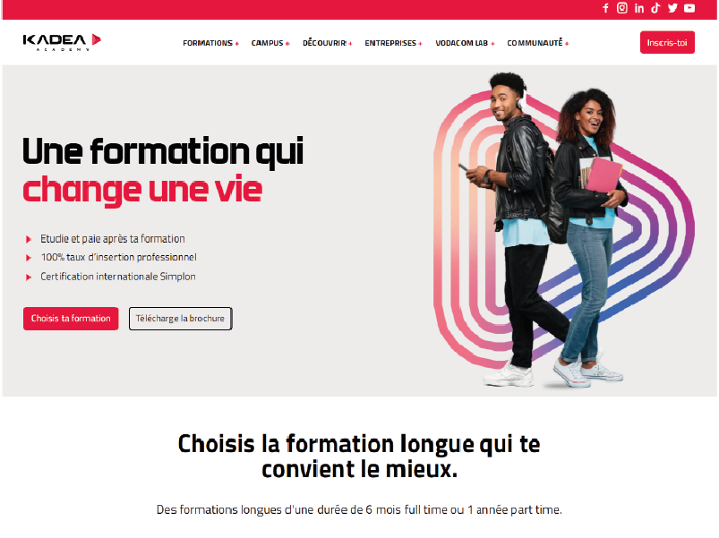 Site web KADEA ACADEMY